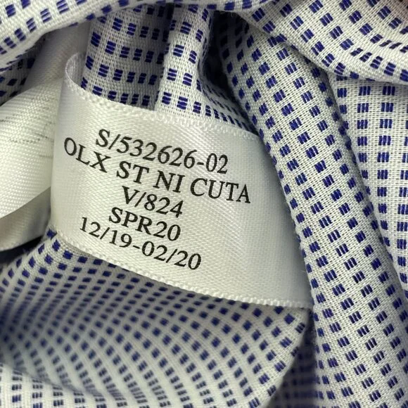 Banana Republic Men Standard-Fit Non-Iron Button-Down Shirt Marfa Blue Medium - Picture 4 of 8